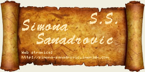 Simona Sanadrović vizit kartica